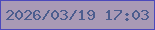 文字の大きさ：2、枠の色：4c49bb、背景の色：a99ab5、文字の色：4c5d8e 無料ブログパーツのブログ時計