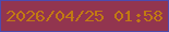 文字の大きさ：4、枠の色：4c4baf、背景の色：92354f、文字の色：c27a13 無料ブログパーツのブログ時計