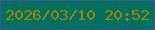 文字の大きさ：4、枠の色：4c4da1、背景の色：00725e、文字の色：a38102 無料ブログパーツのブログ時計