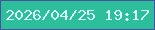文字の大きさ：2、枠の色：4c509f、背景の色：2dbf9c、文字の色：d6fefd 無料ブログパーツのブログ時計