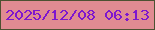 文字の大きさ：3、枠の色：4c5131、背景の色：e08b92、文字の色：7e16ce 無料ブログパーツのブログ時計
