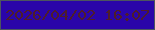 文字の大きさ：5、枠の色：4c555f、背景の色：2a05a9、文字の色：4e1d2b 無料ブログパーツのブログ時計