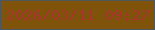 文字の大きさ：1、枠の色：4c575e、背景の色：80530a、文字の色：a6352c 無料ブログパーツのブログ時計