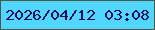 文字の大きさ：1、枠の色：4c5843、背景の色：51d7ff、文字の色：1f1159 無料ブログパーツのブログ時計