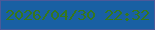 文字の大きさ：4、枠の色：4c5999、背景の色：1960a3、文字の色：36771d 無料ブログパーツのブログ時計