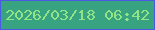 文字の大きさ：1、枠の色：4c59e4、背景の色：37a380、文字の色：91e486 無料ブログパーツのブログ時計