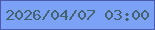 文字の大きさ：1、枠の色：4c5aad、背景の色：7ca2f8、文字の色：436271 無料ブログパーツのブログ時計