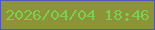 文字の大きさ：1、枠の色：4c5bb7、背景の色：8d9438、文字の色：7acf53 無料ブログパーツのブログ時計