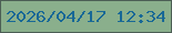 文字の大きさ：1、枠の色：4c5e55、背景の色：8aaf8c、文字の色：186896 無料ブログパーツのブログ時計