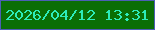 文字の大きさ：1、枠の色：4c5eb4、背景の色：0a6e05、文字の色：2debb9 無料ブログパーツのブログ時計