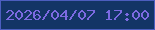 文字の大きさ：2、枠の色：4c5ebf、背景の色：133566、文字の色：7c6ae2 無料ブログパーツのブログ時計
