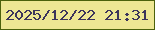 文字の大きさ：4、枠の色：4c610c、背景の色：eee794、文字の色：3c345b 無料ブログパーツのブログ時計