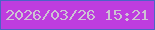 文字の大きさ：2、枠の色：4c63c7、背景の色：be3ddf、文字の色：cdc2d3 無料ブログパーツのブログ時計