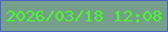 文字の大きさ：3、枠の色：4c69c1、背景の色：759f8a、文字の色：49fa2c 無料ブログパーツのブログ時計