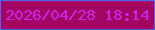 文字の大きさ：2、枠の色：4c69f5、背景の色：a30561、文字の色：c627ec 無料ブログパーツのブログ時計