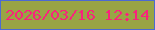 文字の大きさ：3、枠の色：4c6ad2、背景の色：99a445、文字の色：f9237c 無料ブログパーツのブログ時計