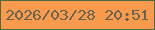 文字の大きさ：1、枠の色：4c6b44、背景の色：f99a4c、文字の色：666554 無料ブログパーツのブログ時計
