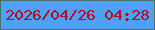 文字の大きさ：4、枠の色：4c6b6c、背景の色：4ea1f5、文字の色：b40a1f 無料ブログパーツのブログ時計
