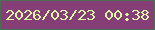 文字の大きさ：5、枠の色：4c6c53、背景の色：853f76、文字の色：dcf5a6 無料ブログパーツのブログ時計
