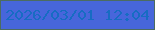文字の大きさ：3、枠の色：4c6c61、背景の色：4766db、文字の色：176cc3 無料ブログパーツのブログ時計