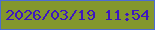 文字の大きさ：3、枠の色：4c6cd3、背景の色：83972d、文字の色：3d16c0 無料ブログパーツのブログ時計