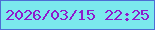 文字の大きさ：3、枠の色：4c6ed4、背景の色：7be9ed、文字の色：8e1acd 無料ブログパーツのブログ時計