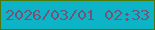文字の大きさ：1、枠の色：4c7808、背景の色：0db4c8、文字の色：765371 無料ブログパーツのブログ時計