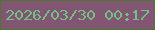 文字の大きさ：5、枠の色：4c782d、背景の色：825572、文字の色：74bf83 無料ブログパーツのブログ時計