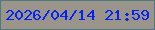 文字の大きさ：3、枠の色：4c7a7e、背景の色：9a9489、文字の色：0122fa 無料ブログパーツのブログ時計