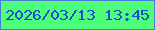 文字の大きさ：2、枠の色：4c7cd9、背景の色：4cfe7a、文字の色：1b4bd6 無料ブログパーツのブログ時計