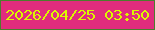 文字の大きさ：3、枠の色：4c7d2d、背景の色：e12c7d、文字の色：dbf700 無料ブログパーツのブログ時計