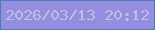 文字の大きさ：2、枠の色：4c7eb4、背景の色：938ee0、文字の色：bdc0e1 無料ブログパーツのブログ時計