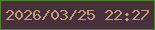 文字の大きさ：5、枠の色：4c832c、背景の色：47303a、文字の色：c29c7e 無料ブログパーツのブログ時計
