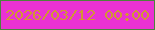 文字の大きさ：1、枠の色：4c833d、背景の色：ea32d3、文字の色：d29632 無料ブログパーツのブログ時計
