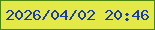文字の大きさ：4、枠の色：4c840d、背景の色：e3e946、文字の色：193caa 無料ブログパーツのブログ時計