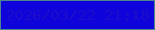 文字の大きさ：5、枠の色：4c878e、背景の色：0e04db、文字の色：1c0dca 無料ブログパーツのブログ時計