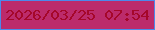 文字の大きさ：5、枠の色：4c89eb、背景の色：bc2b6b、文字の色：a5072a 無料ブログパーツのブログ時計