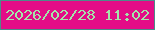 文字の大きさ：3、枠の色：4c8a89、背景の色：e30c87、文字の色：a4e5aa 無料ブログパーツのブログ時計