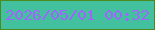 文字の大きさ：3、枠の色：4c8b1b、背景の色：43c09e、文字の色：a162ff 無料ブログパーツのブログ時計