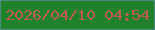 文字の大きさ：3、枠の色：4c8b84、背景の色：1f8129、文字の色：bf5b55 無料ブログパーツのブログ時計