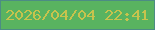 文字の大きさ：5、枠の色：4c8c84、背景の色：59b360、文字の色：c7c34d 無料ブログパーツのブログ時計