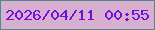 文字の大きさ：5、枠の色：4c8c90、背景の色：d8afcf、文字の色：710fdc 無料ブログパーツのブログ時計