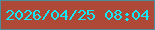 文字の大きさ：4、枠の色：4c8c9b、背景の色：ad4936、文字の色：12e8f7 無料ブログパーツのブログ時計
