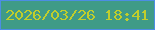 文字の大きさ：4、枠の色：4c8de4、背景の色：3f9b87、文字の色：c0ce2c 無料ブログパーツのブログ時計