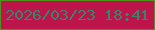 文字の大きさ：3、枠の色：4c921c、背景の色：bd144c、文字の色：3b846a 無料ブログパーツのブログ時計