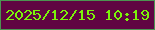 文字の大きさ：4、枠の色：4c9351、背景の色：600442、文字の色：7bf30a 無料ブログパーツのブログ時計