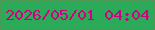 文字の大きさ：4、枠の色：4c9854、背景の色：2bab59、文字の色：cf0180 無料ブログパーツのブログ時計