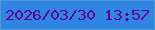 文字の大きさ：4、枠の色：4c9ad6、背景の色：3085e3、文字の色：600399 無料ブログパーツのブログ時計