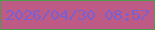 文字の大きさ：4、枠の色：4c9c4b、背景の色：be5a86、文字の色：7660d2 無料ブログパーツのブログ時計