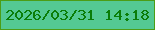 文字の大きさ：5、枠の色：4c9d16、背景の色：54c993、文字の色：0a7d08 無料ブログパーツのブログ時計